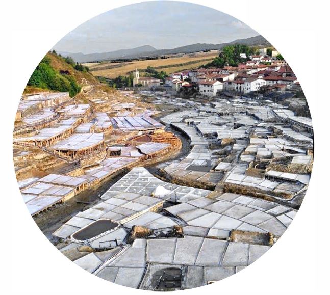 Imagen aérea de la zona del Valle Salado de Añana, Álava