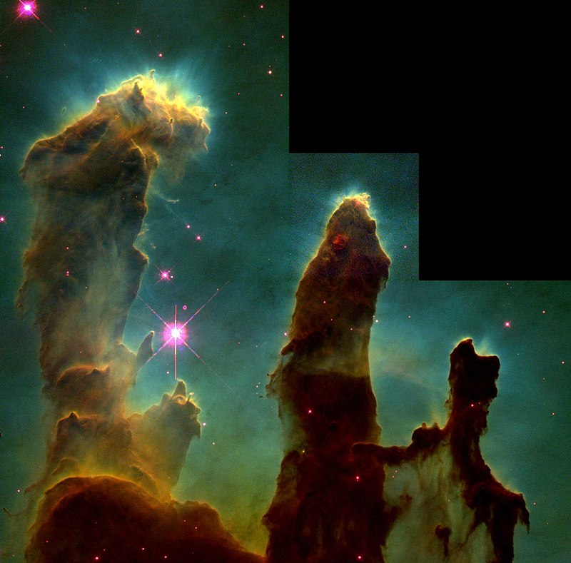 Pilares de la Creación. Foto Hubble.