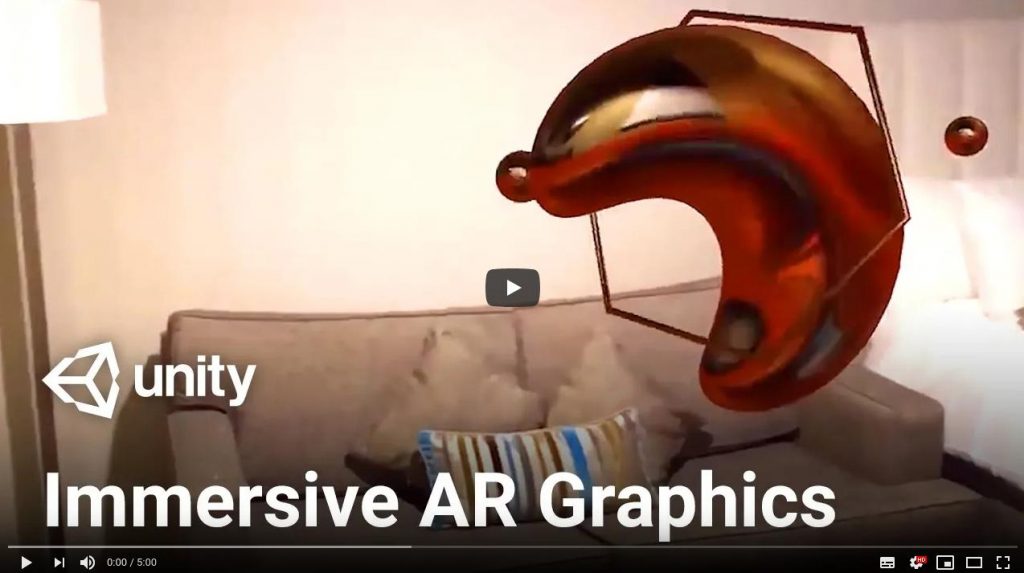 Videotutorial ejemplo de usoImmersive AR Graphics Unity