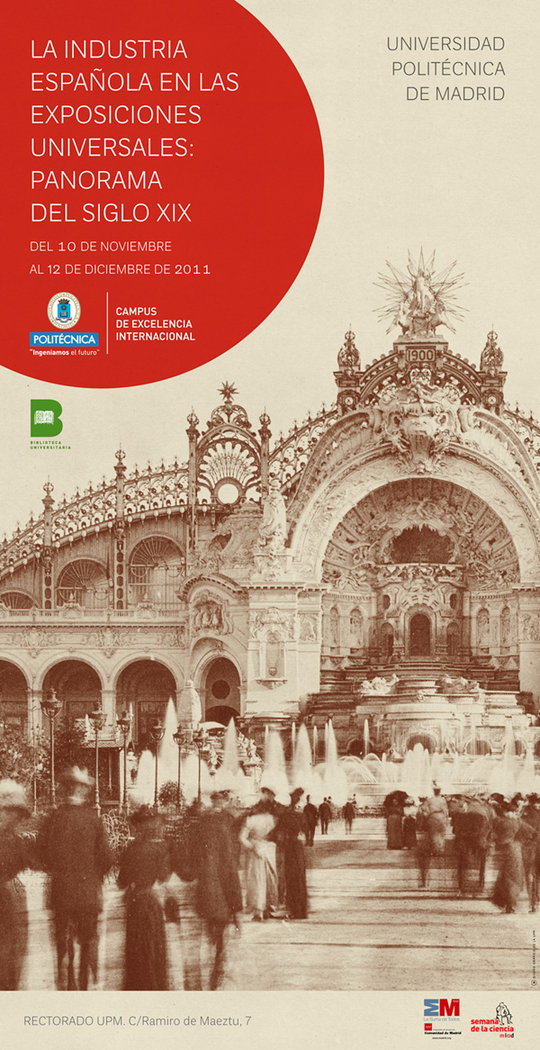 Cartel de la exposición: La industria española en la exposiciones universales del siglo XIX