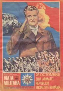 Cartel propagandistico de Ceausescu