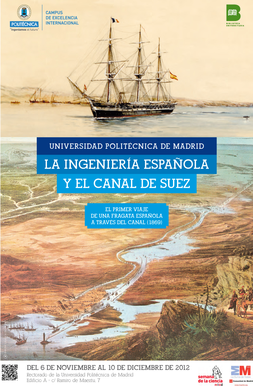 Cartel exposición: La ingeniería española y el Canal de Suez