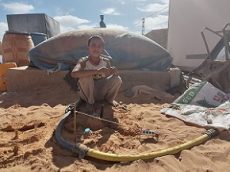 Bolsas de geomembrana para el almacenamiento de agua en los Campamentos Saharauis