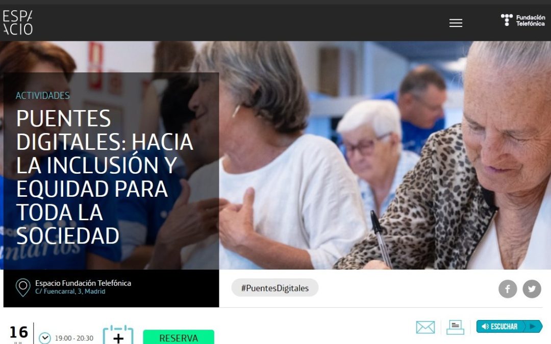 Agenda: #PuentesDigitales. Hacia la inclusión y la equidad para toda la sociedad